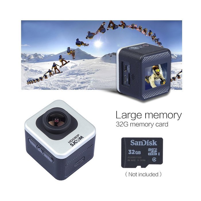 SJCAM 12mp 1080p 1.5 Inch LCD Display 170&deg;a+ Hd Wide-angle Sports Helmet Camera - Silver N3