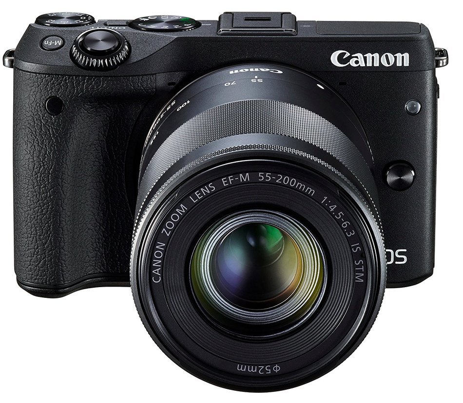 Canon EOS M3 Mirrorless Camera (Black) with EF-M 18-55mm IS STM and EF-M 55-200mm IS STM Lenses - International... N4