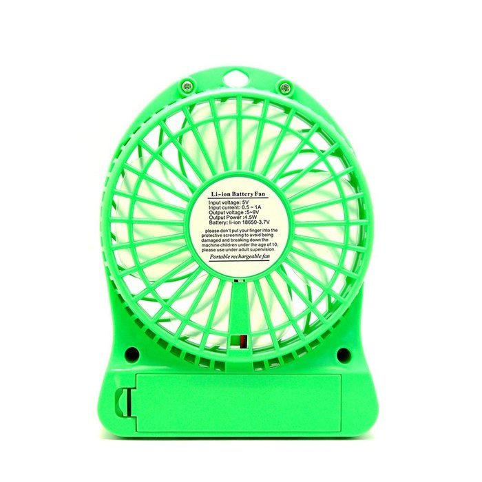 FOLOTE 4-inch Mini Hand Held Portable USB Fan Powered by Lithium Rechargeable Battery, 4 Blades, 3 Speeds Wind...