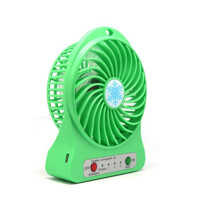 FOLOTE 4-inch Mini Hand Held Portable USB Fan Powered by Lithium Rechargeable Battery, 4 Blades, 3 Speeds Wind... N2