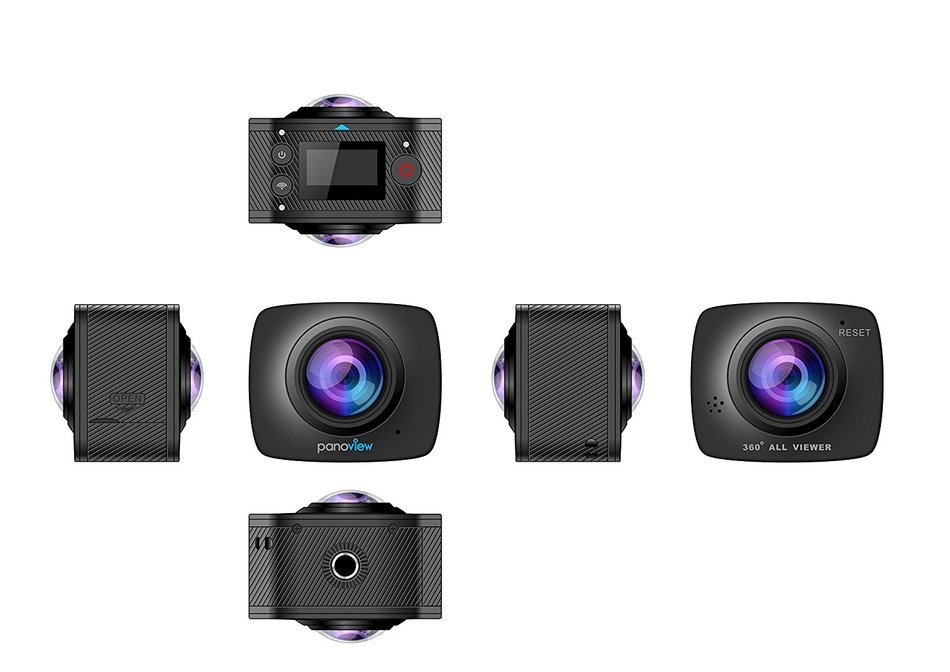 LongStar Cube 360 VR Action Video Camera Large Panoramic View with Dual Lens WiFi H.264 360x220 1080P Wifi IOS... N4