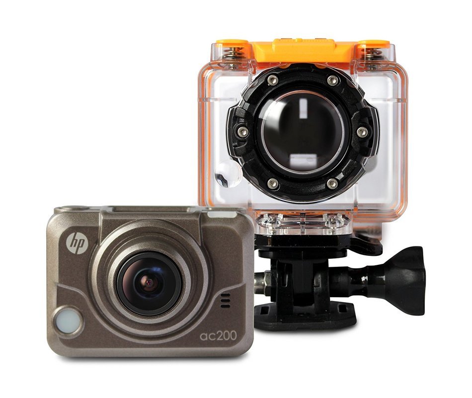 HP 0.83-Inch Action Cam ac200 Waterproof Video Camera with OLED (Grey)