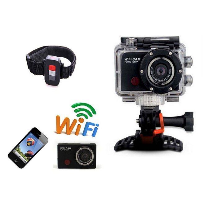 Mount Straps Battery Adhesive Sports Camera Waterproof Housing Cable 5MP 3264 x 2448 CMOS 32 GB H.264 English...