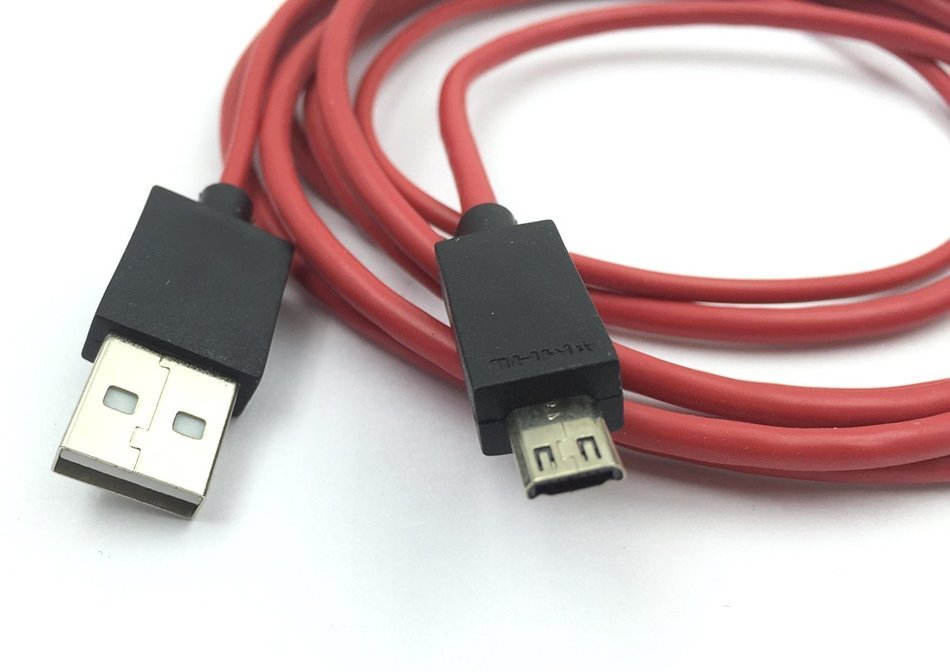 Eriotpy 6.5 Feet / 2 Meter Long MHL Micro USB to HDMI 1080P HDTV 11 Pin Audio Video Mirroring Adapter Cable Cord N3
