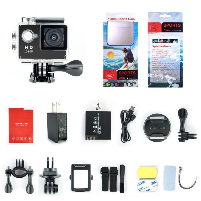 2.0 Inch 1080P Sport Action Camera Helmet Cam