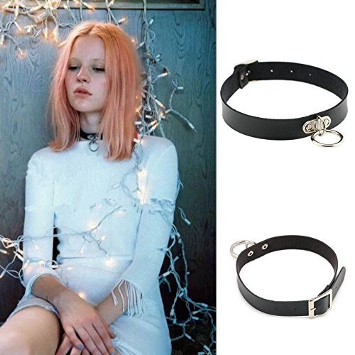 Collar Punk Choker Classic Gothic Necklace Pendant Leather Chain Neck Ring CHI N2