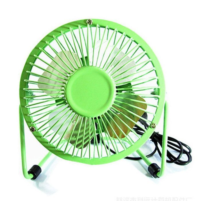 USfafa Mini Usb Table Desk Personal Fan Metal Blades Usb Cable For Laptop/Pc Powered By Netbook, Computer And...