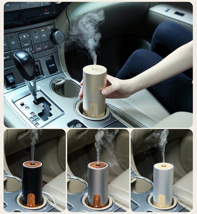 HICBOX Car mini USB Aroma humidifier creative home technology gifts (Black) N4