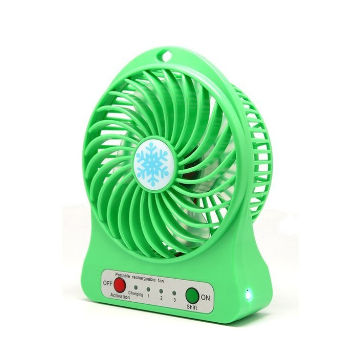 FOLOTE 4-inch Mini Hand Held Portable USB Fan Powered by Lithium Rechargeable Battery, 4 Blades, 3 Speeds Wind... N4