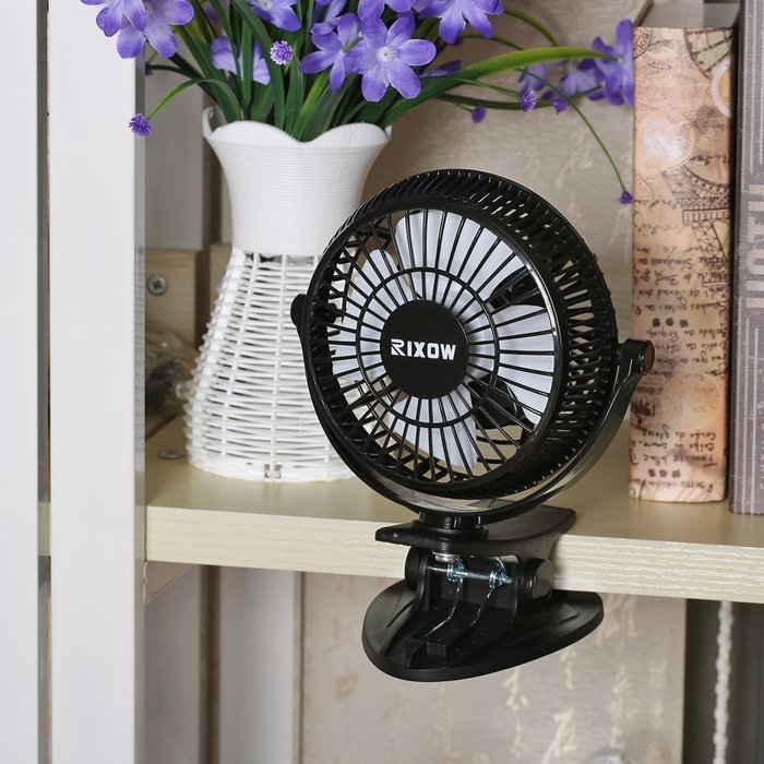 Mini Clip Desk Fan,Rixow Mini USB Clip and Desk fan,Personal Fan Quiet Operation,2-Mode Speed Portable Cooling...