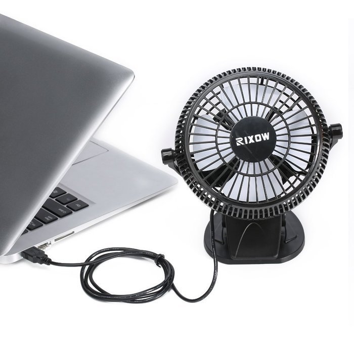 Mini Clip Desk Fan,Rixow Mini USB Clip and Desk fan,Personal Fan Quiet Operation,2-Mode Speed Portable Cooling... N2