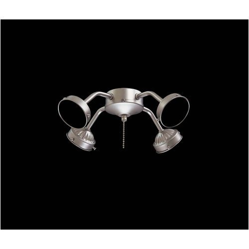 Minka-Aire K1-L-BS, 4-Light Brushed Steel Fitter, Brushed Steel