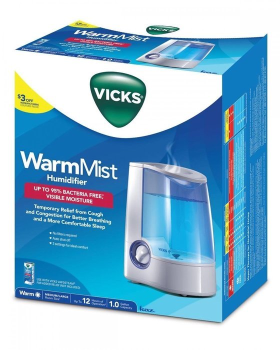 New Vicks Warm Mist Humidifier with Auto Shut-Off good health breath