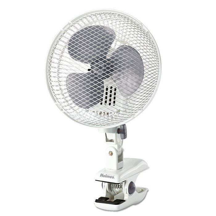 Holmes HACP10W-U Oscillating Clip Fan, White