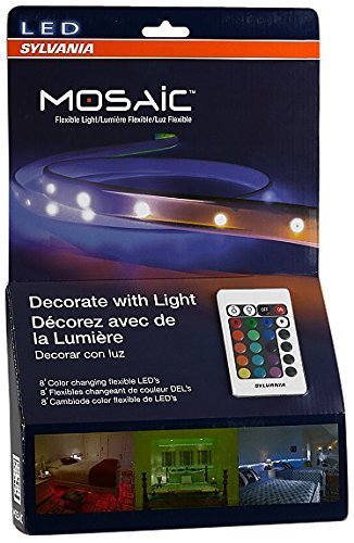 SYLVANIA LED Strip Lights RGB + White ,Mosaic Flexible Starter Kit ,Color changing ,Four 2-Feet LED Light Strips...