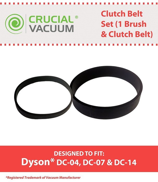 Dyson DC-04, DC-07 & DC-14 Clutch Belt Set; Set Includes one Clutch Belt & 1 Brush Belt; Compare to Part # 902514...