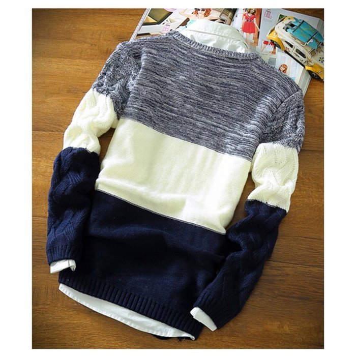 Spritech(TM) Men's Fashion Comfort Knitting Round Neck Pullover Sweater N3