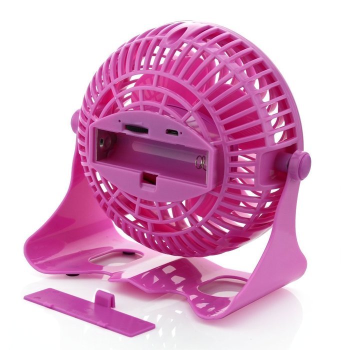 Happy-top 360 Degree Adjustable Wireless USB or 18650 Battery Powered Portable Desk Fan Mini Portable Fan Electric... N3