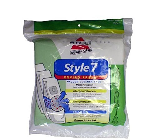 Bissell Style 7 Power Glide Vacuum Cleaner Upright Enviro Fresh 3 Bags Per Pack # 30861 , 32120 N2