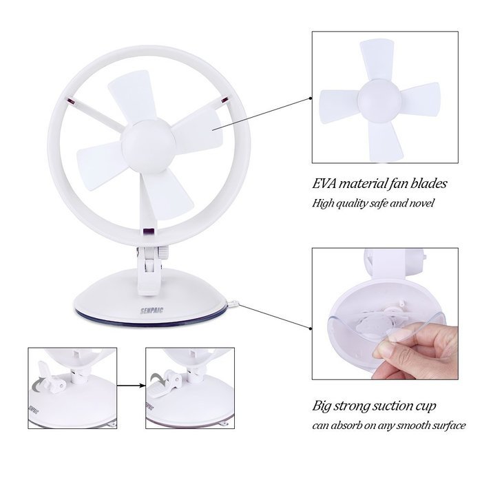 Desk Fan Mini USB Table Fan for Kids(2 Speed,Super Light,Very Safety,5 Inch)(Black) N2