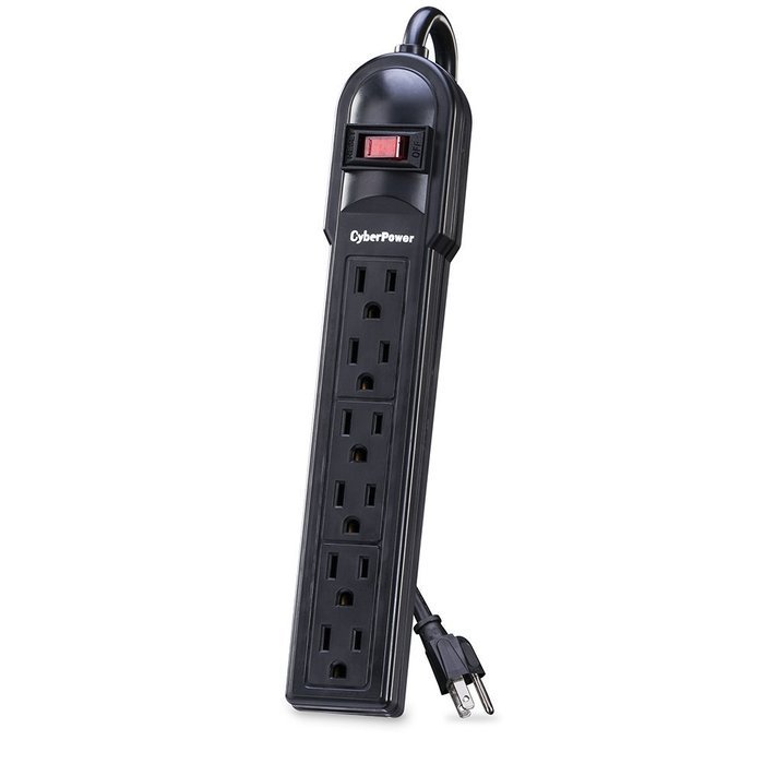 CyberPower CSB806 Surge Protector 8-Outlets 6 Ft Cord 1800 Joules N10