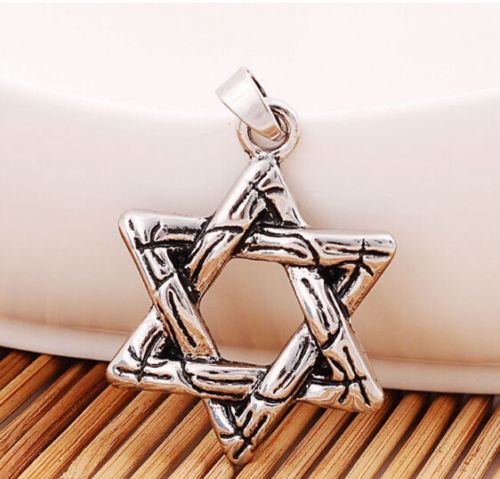 HOT SALE Titanium Steel Hexagram Luck Star Vintage Men Necklace Chain Gift N3