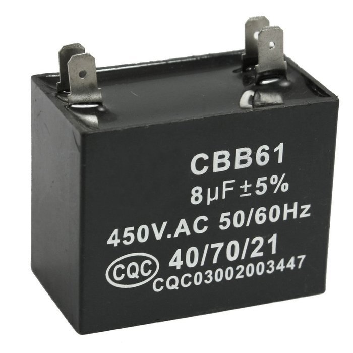 SODIAL(R) CBB61 8uF 450V AC 50/60Hz Air Conditioner Fan Motor Running Capacitor