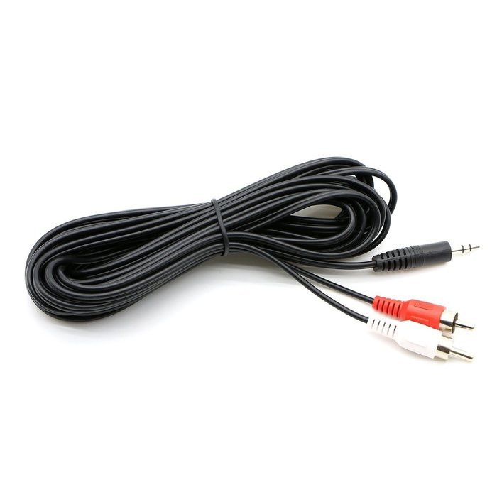 Pasow 3.5mm Stereo Male to 2RCA Male (Right and Left) RCA Audio Cable (30 Feet) N25