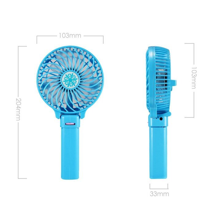 Dealpeak Mini Rechargeable Foldable USB Handheld Fan Fast Cooling Fan Cooler (pink) N2