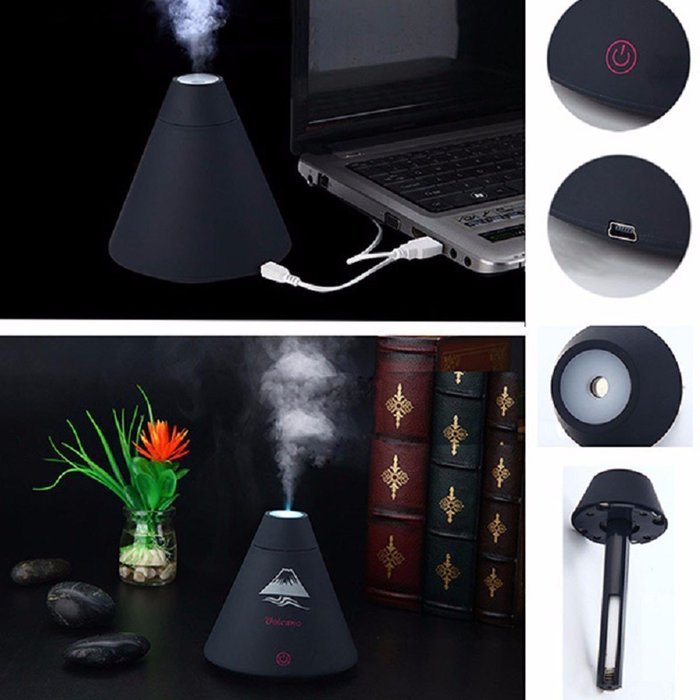 Aroma Diffuser,EIVOTOR 160 ml Volcano USB Mini Air Humidifier Cool-mist Touch Sensitive Switch With Color LED... N3