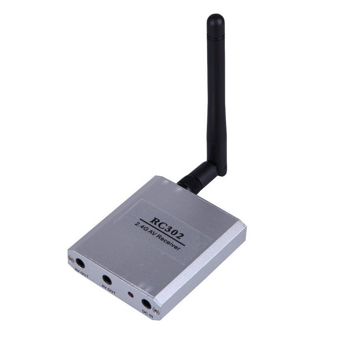 Chinatera 2.4G 8CH Wireless AV FPV Receiver w/Antenna for Boscam RC302 RC Multicopter N2