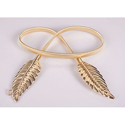 New Women Leaves Elastic Stretch Waist Belt Strap Cummerbund Waistband Fashion N2