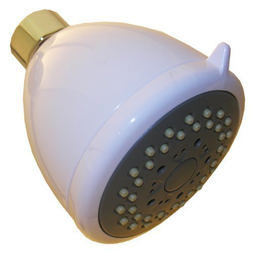 LASCO 08-2377 Shower Head with Three Function Massage, White Finish by LASCO