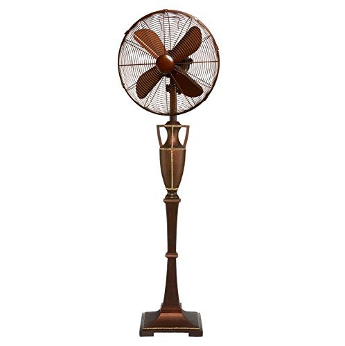 Deco Breeze DOH2945 Floor Fan, 16-Inch, Brown Leather
