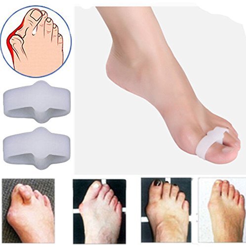 2X Gel Silicone Bunion Corrector Toe Protector Straightener Spreader Separator
