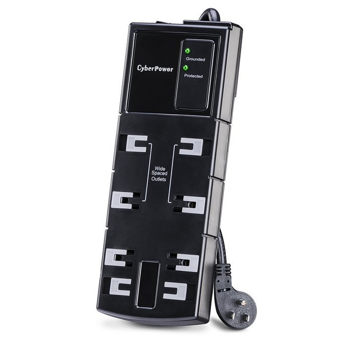 CyberPower CSB806 Surge Protector 8-Outlets 6 Ft Cord 1800 Joules N12