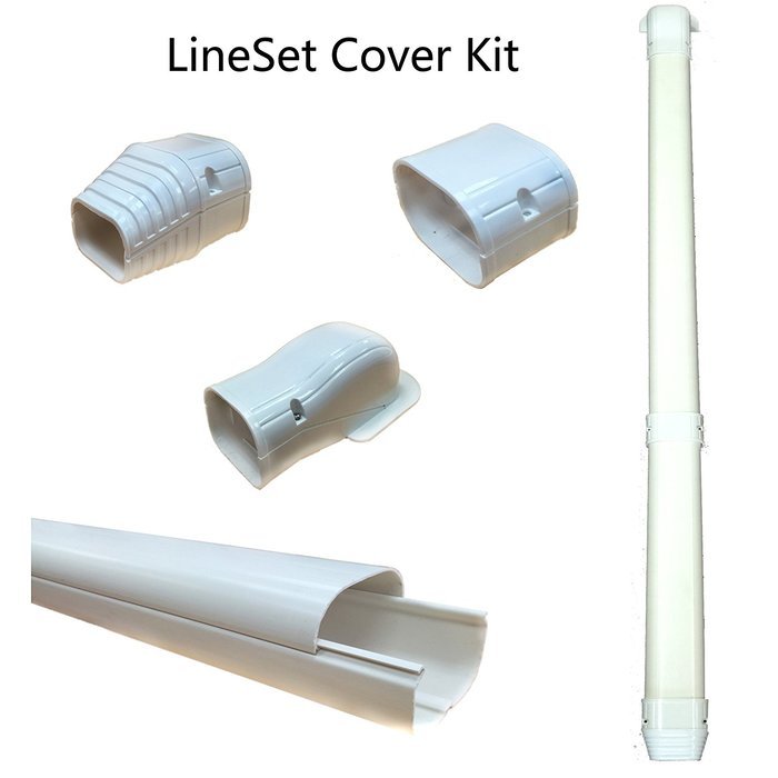 3" 7.5 FT Ductless Mini Split Line Set Cover Kit, Professional Outdoor Cover Kit N2