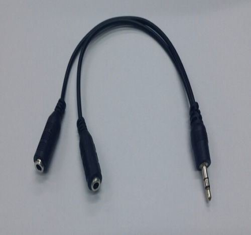 2x Female 3.5mm Audio Aux Cable Male to Stereo Extension Headphone Splitter Cord