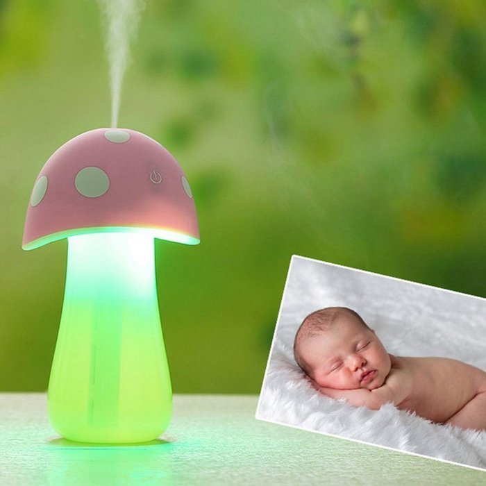 Topbeu Creative Mushroom Shape Ultrasonic Cool Mist USB Baby Room Bedroom Spa Car Humidifier with Auto Shut-off...