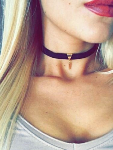 Black Velvet Chunky Collar Necklace Women Choker Bib Statement Jewelry Gift