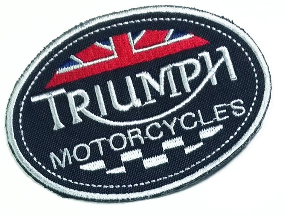 Triumph Motorcycles Racing Vintage Biker Logo T-shirt Embroidered Iron or Sew on Patch for Collection with Free...