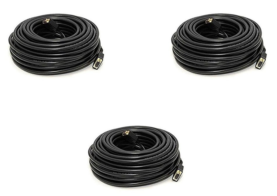 C&E 1 Pack, 25 Feet, VGA Male to Male Black, with ferrites Black, CNE503394 N9