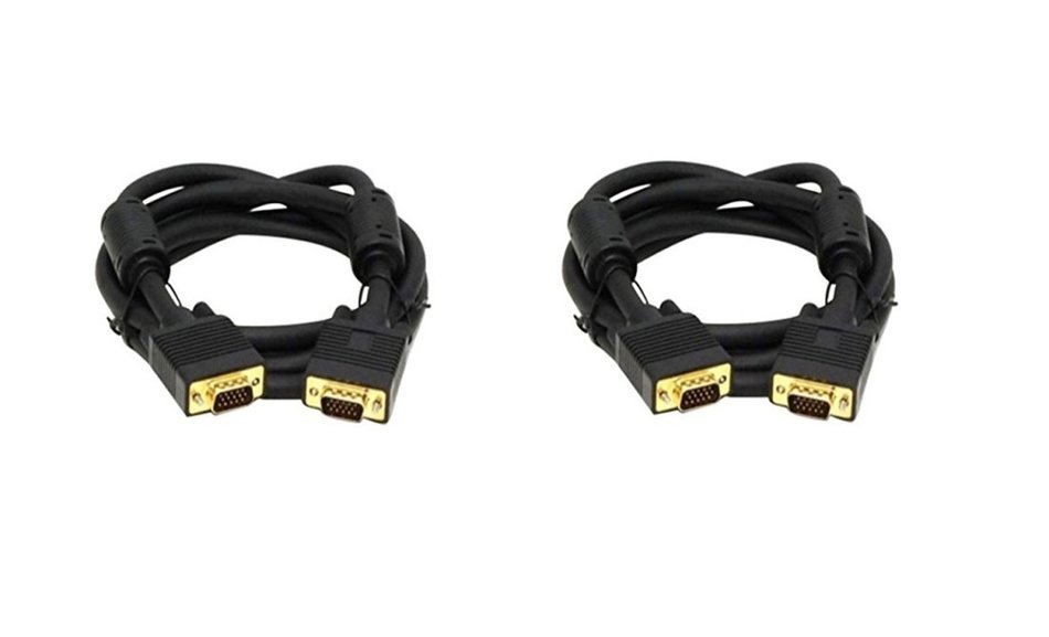 C&E 1 Pack, 25 Feet, VGA Male to Male Black, with ferrites Black, CNE503394 N10