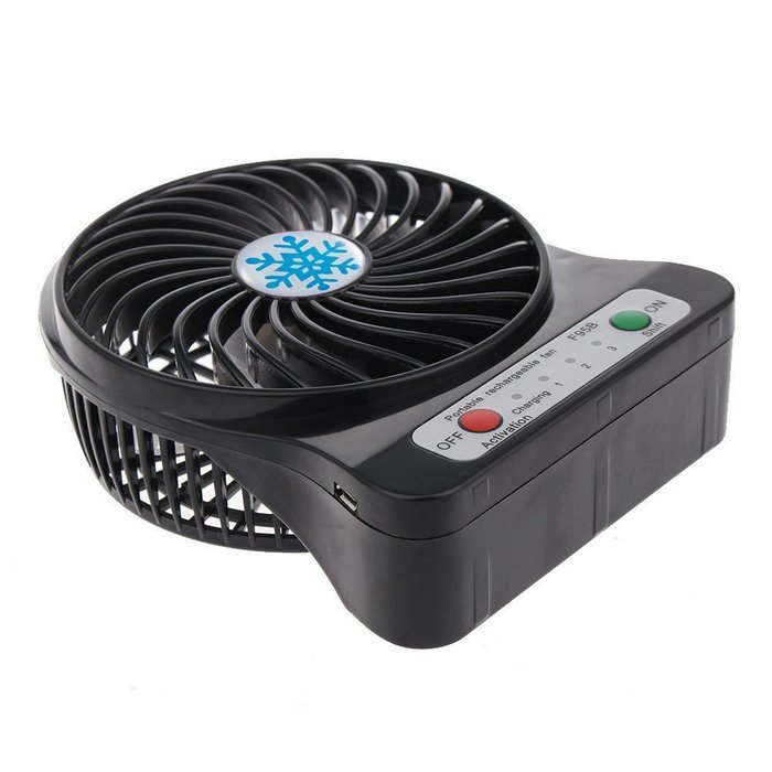 Small Portable Fan Battery Operated Rechargeable Usb Personal 3 Speed Mini Table Fan Electric Battery Powered... N2