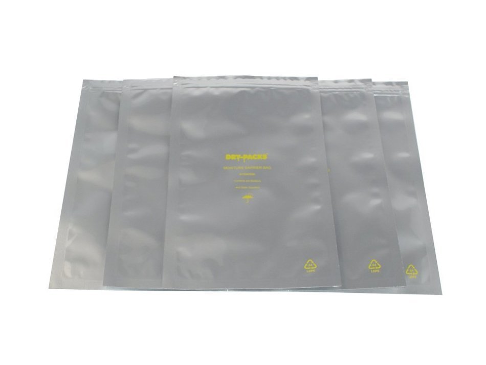 Dry-Packs 6 by 10-Inch Mylar Moisture Barrier Zipper Seal Recloseable Bag, Pack of 10