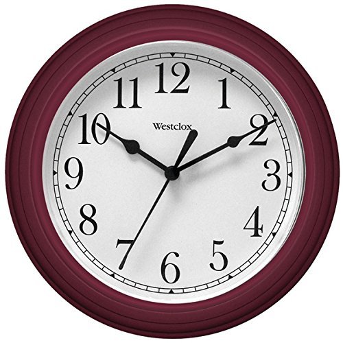 New WESTCLOX 46983 9" Decorative Wall Clock (Red)