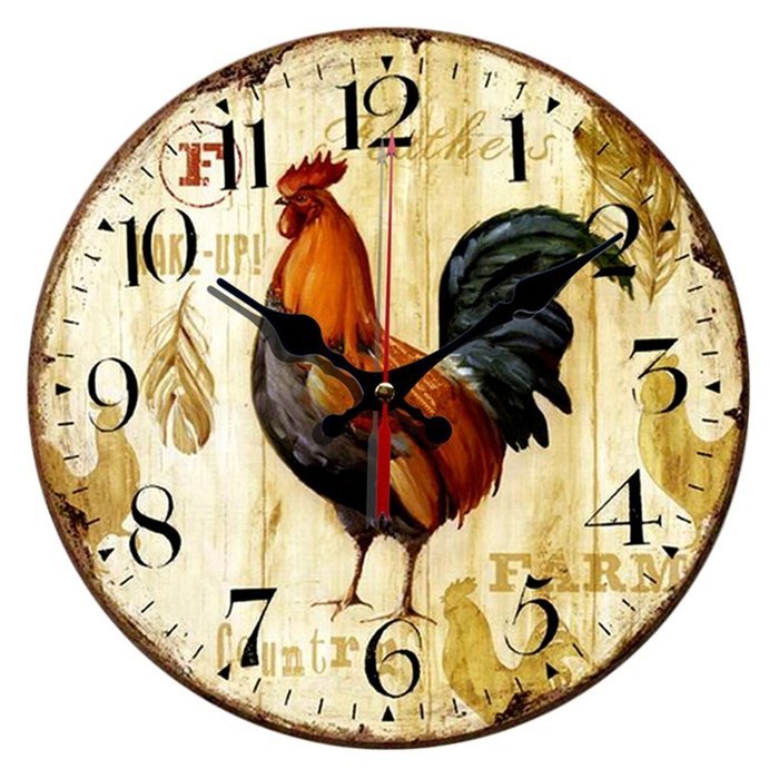 MuLuo 14 inch Cock Printing Living room Clocks bedroom Wall Watches work Round E N2