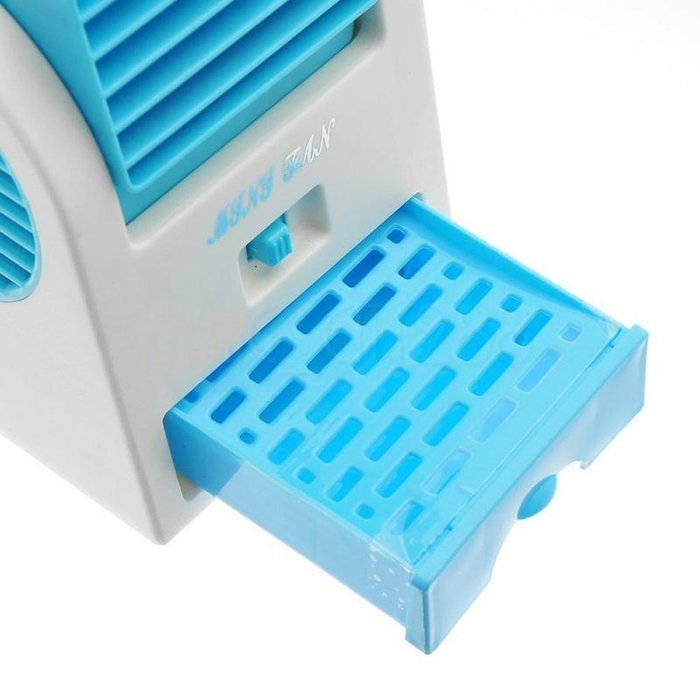 Office Portable Mini Fan Cooling Desktop Dual Bladeless USB Air Conditioner Green N3