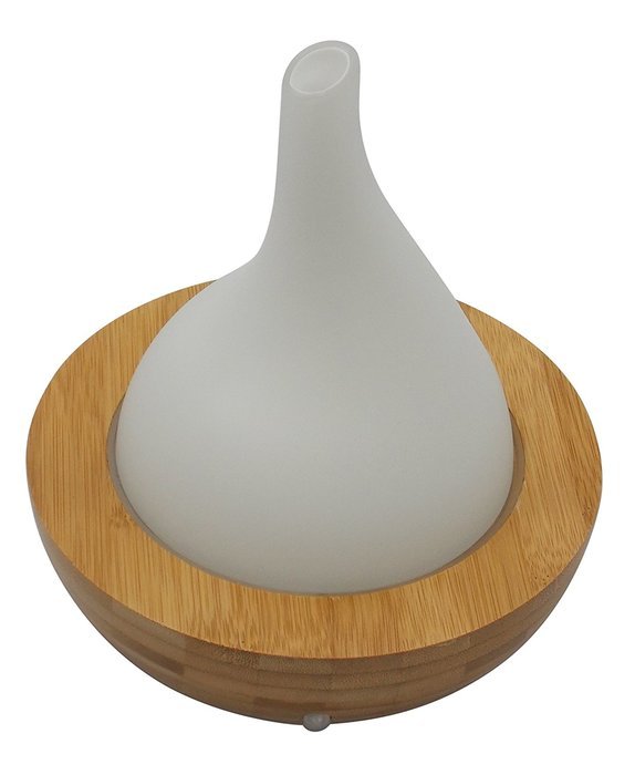 Glass and Bamboo Aroma Essential Oil Diffuser and Ultrasonic Cool Mist Humidifier