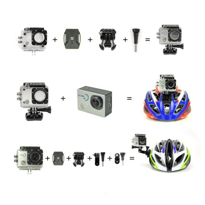 Boddenly Pro5000 HD Wifi 2.0LTPS 170&deg; Wide Angle Lens Sports Action Camera Kit (Golden+WiFi) N9